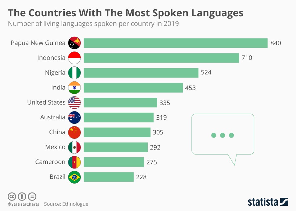 WHICH COUNTRY HAS THE MOST LANGUAGES IN THE WORLD?