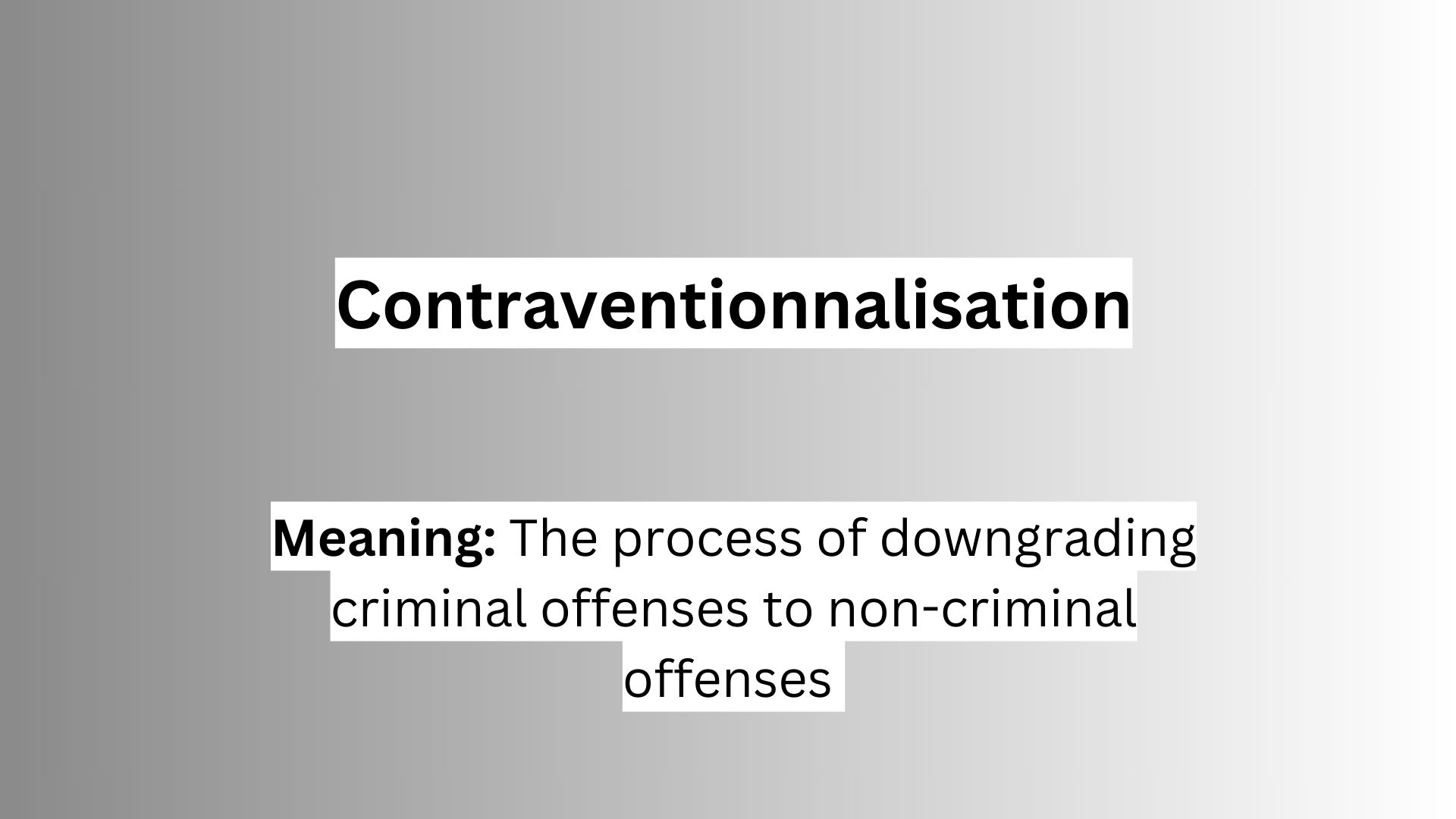 Contraventionnalisation