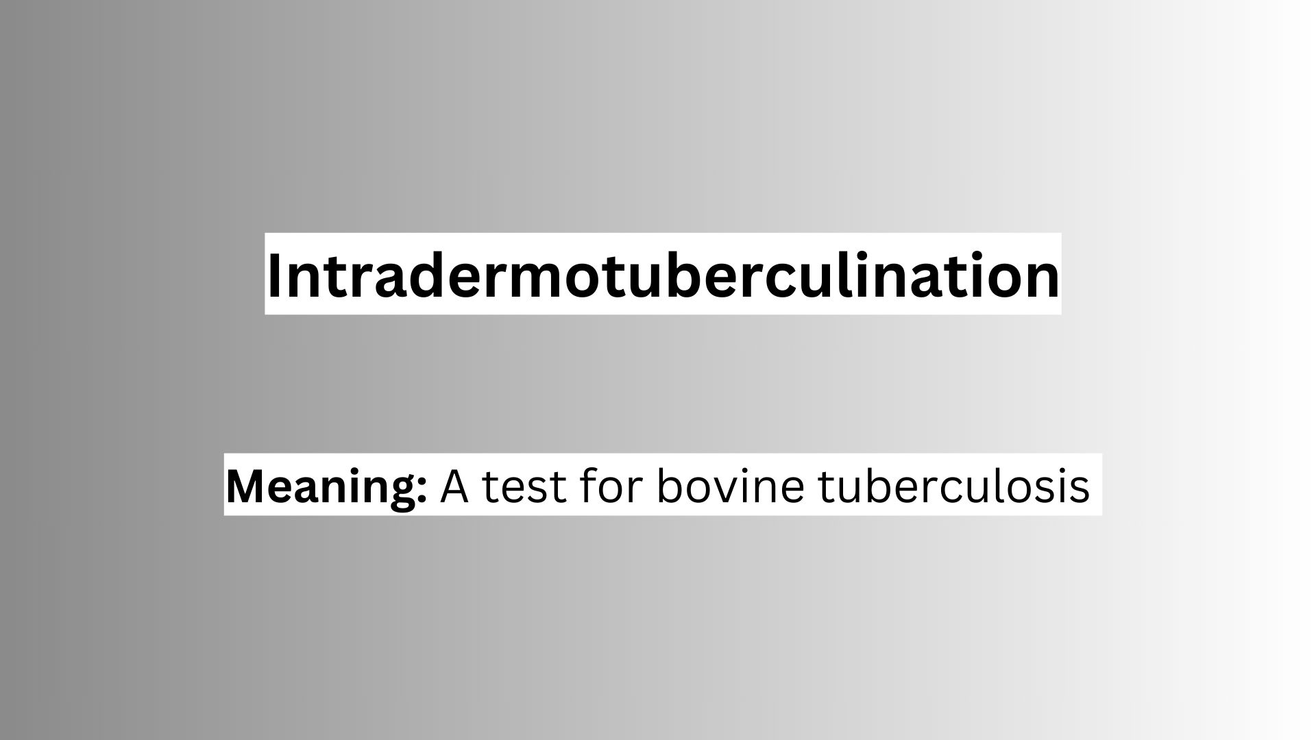 Intradermotuberculination