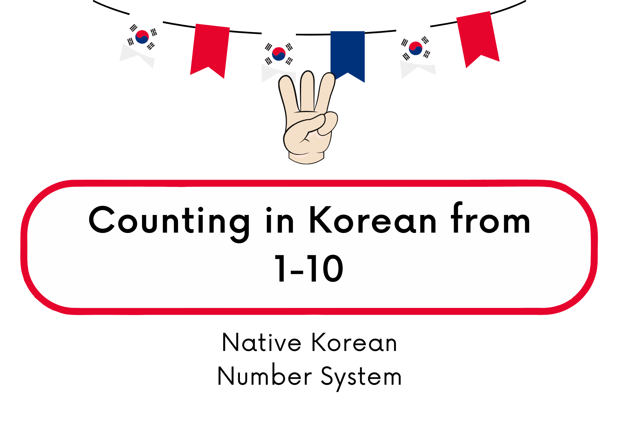 Counting in Native Korean from 1 to 10