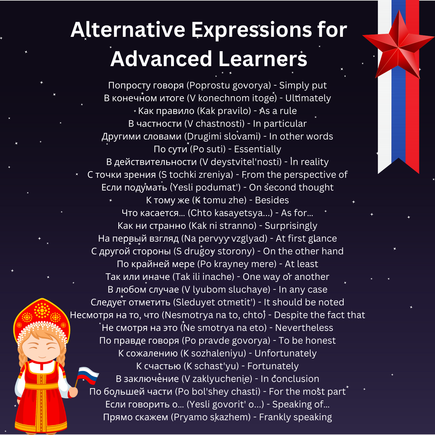 Alternative Expressions for Advanced Learners