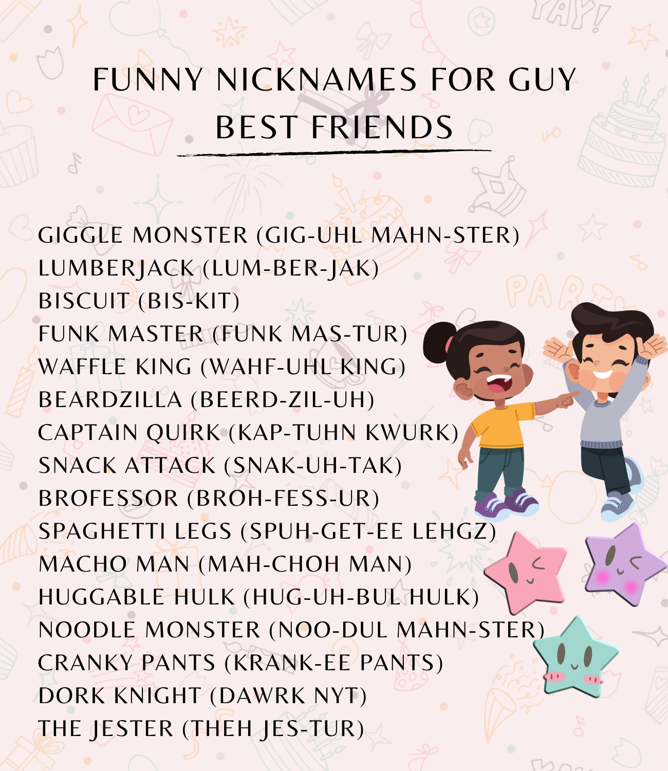 Funny English Nicknames for Guy Best Friends